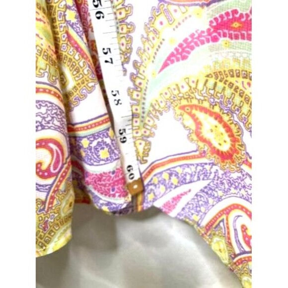 Julia Jordan Paisley Chiffon Sleeveless Belted Crepe Tiered Maxi Dress 10 NWT - Picture 9 of 11